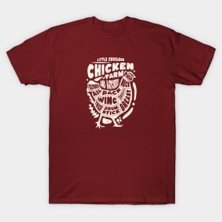 Chicken Parts Anatomy Little Chickadee Chicken Farm and Hatchery T-Shirt